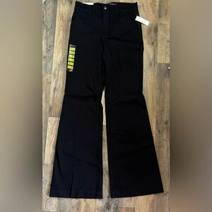 Women’s NWT Gloria Vanderbilt Black Cotton Flared Trouser Pants size 4